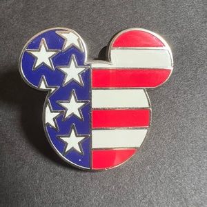 Disney American Flag Mickey Head Trading Pin